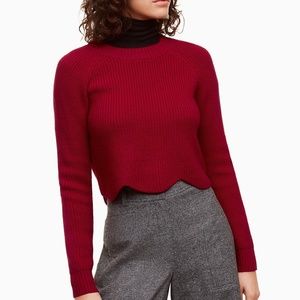 Wilfred Aritzia Sardou sweater maroon size XXS